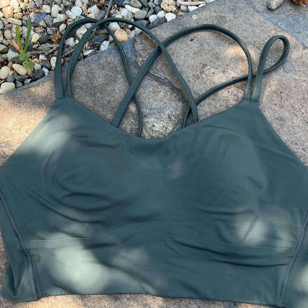 lululemon athletica Forest Green Crossback Sports Bra